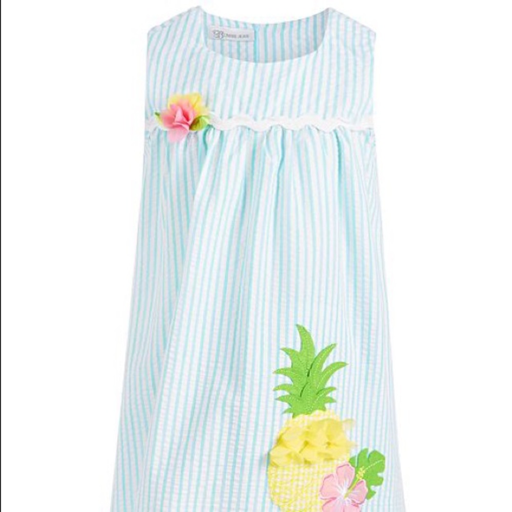 Bonnie Jean Seersucker Pineapple Dress 18 mos NWT